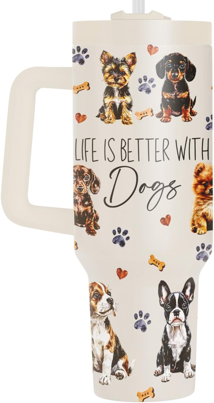 Best Dog Lover 40Oz Stainless Steel Insulated Water Tumbler
