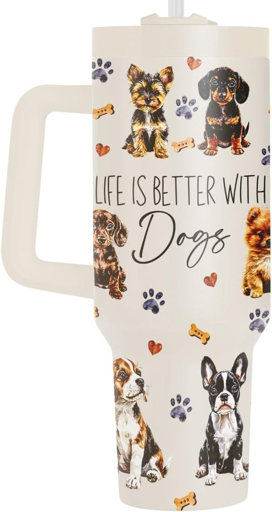 Best Dog Lover 40Oz Stainless Steel Insulated Water Tumbler