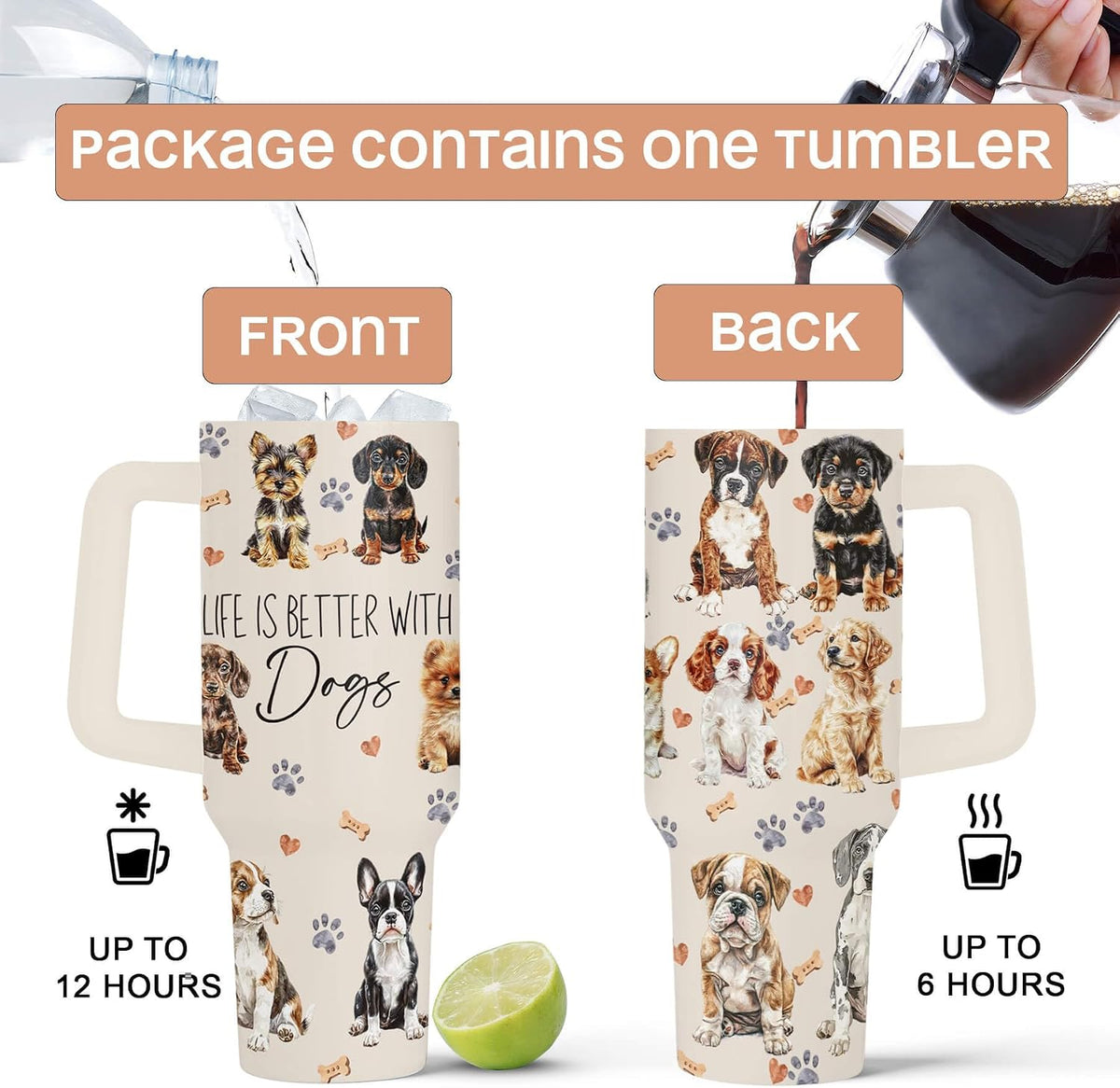 Best Dog Lover 40Oz Stainless Steel Insulated Water Tumbler