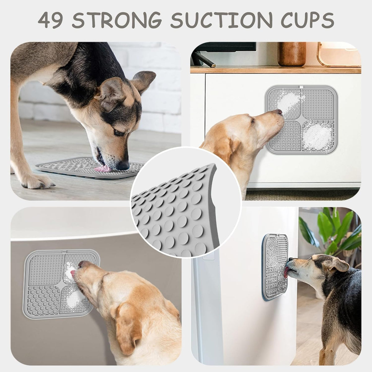 2 Pack Lick Mat for Dogs, Cats & Puppies with Suction Cups