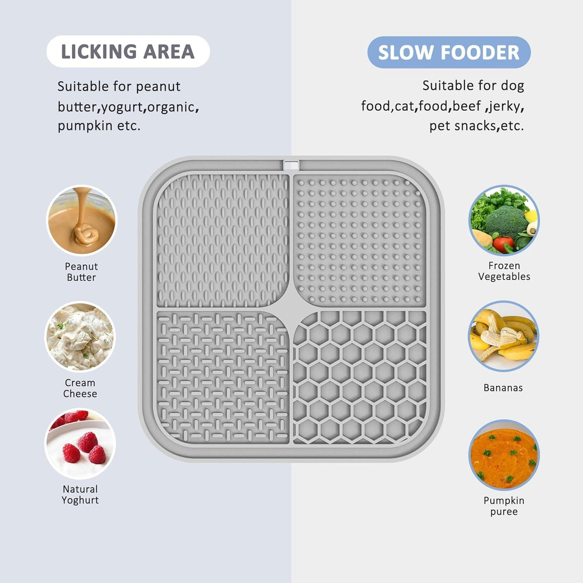 2 Pack Lick Mat for Dogs, Cats & Puppies with Suction Cups