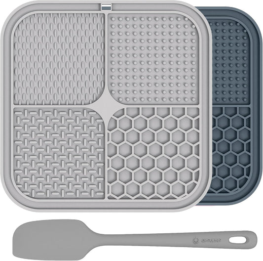 2 Pack Lick Mat for Dogs, Cats & Puppies with Suction Cups