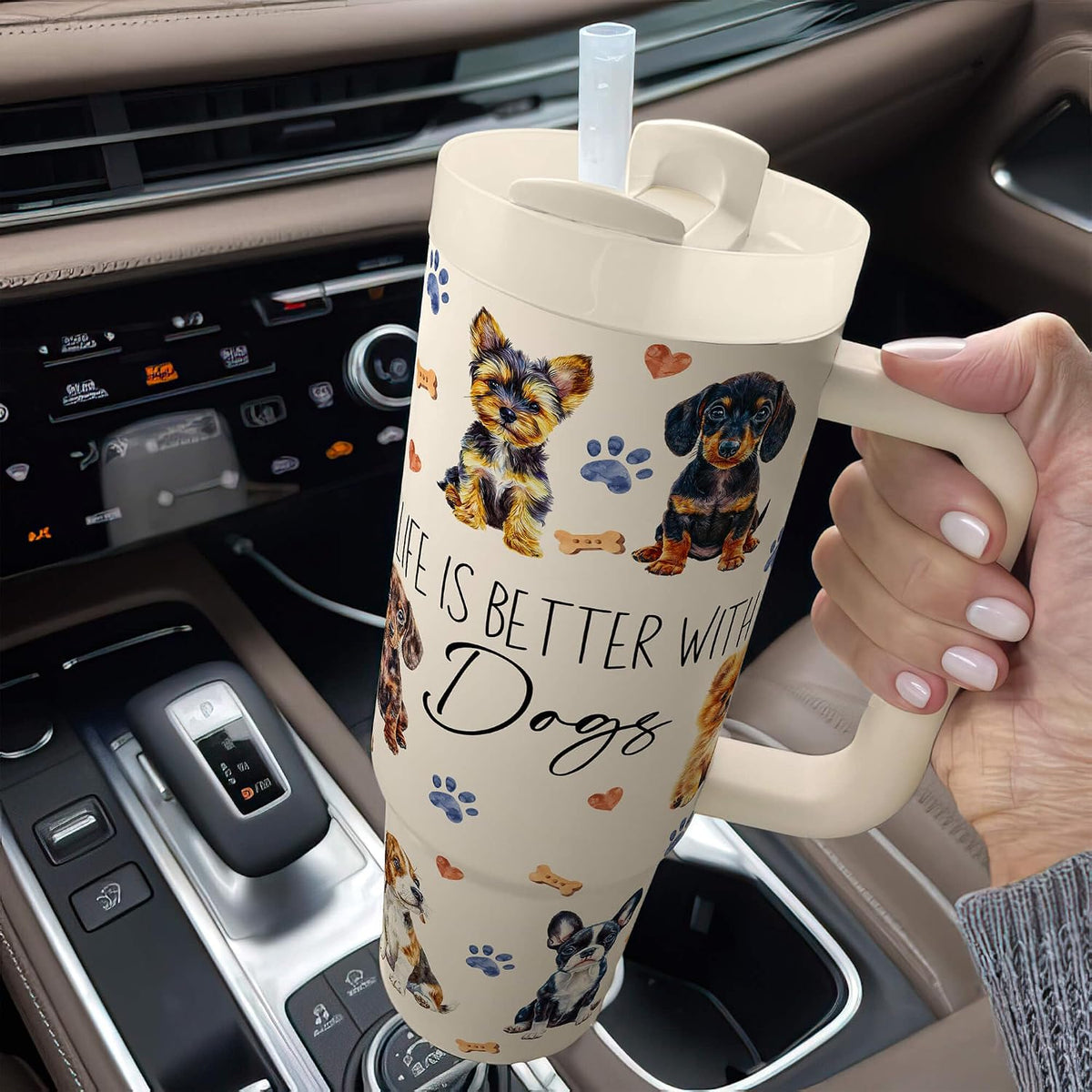 Best Dog Lover 40Oz Stainless Steel Insulated Water Tumbler