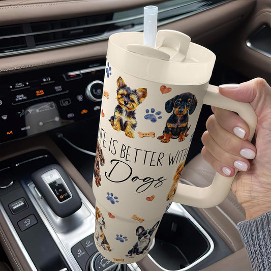 Best Dog Lover 40Oz Stainless Steel Insulated Water Tumbler